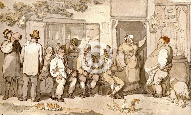 'At the Door of their Inn', (c1900). Creator: Unknown.