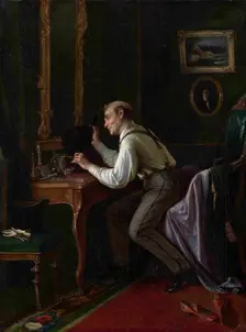 At the Dressing Table, 1872. Artist: Gribkov, Nikolai Yakovlevich (Mid of 19th cen.)