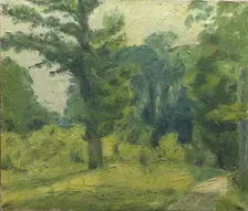 At the Edge of the Wood;A Glade in a Wood Near Soro, 1915. Creator: Harald Giersing