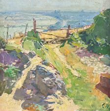 At the Eichelhof in Nussdorf, 1933. Creator: Carl Moll