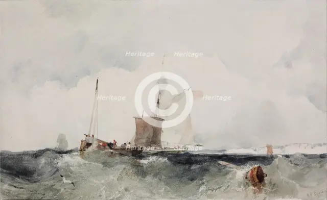At the English Coast. Artist: Bonington, Richard Parkes (1802-1828)
