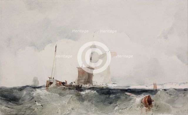 At the English Coast. Artist: Bonington, Richard Parkes (1802-1828)