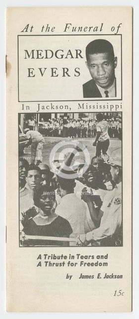 'At the Funeral of Medgar Evers in Jackson...A Tribute in Tears and a Thrust for Freedom', 1963. Creator: Unknown.