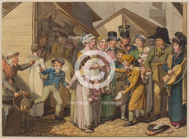 At the fair. Scenes of life during the Biedermeier period. Creator: Opiz, Georg Emanuel (1775-1841).