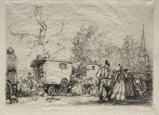 At the Fair St. Jean de Mont, 1906. Creator: Auguste Louis Lepère (French, 1849-1918)