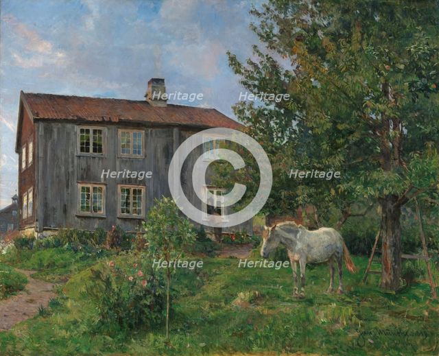 At the Farm, Ulvin, 1889. Creator: Gerhard Munthe.