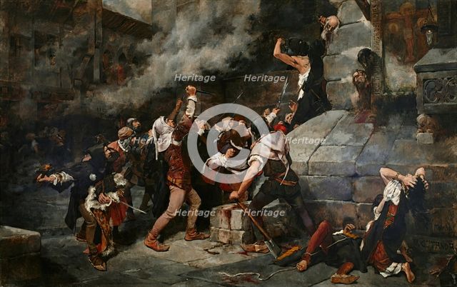 At the Feet of the Saviour!, 1887. Creator: Vicente Cutanda y Toraya.