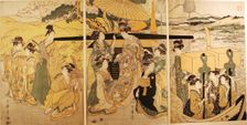 At the Ferry Boat Landing, Japan, c. 1804. Creator: Kitagawa Utamaro