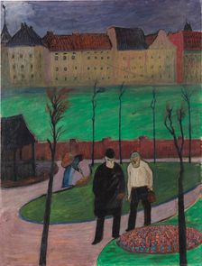 At the flowerbed, c1910-1913. Creator: Werefkin, Marianne, von (1860-1938)