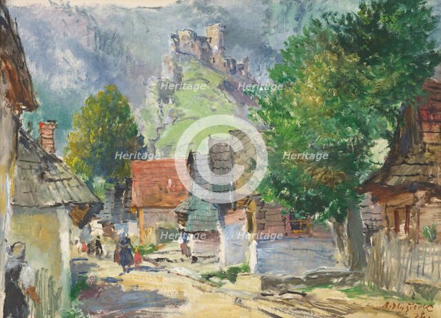 At the foot of Strecno, 1936. Creator: Oldrich Blazicek.