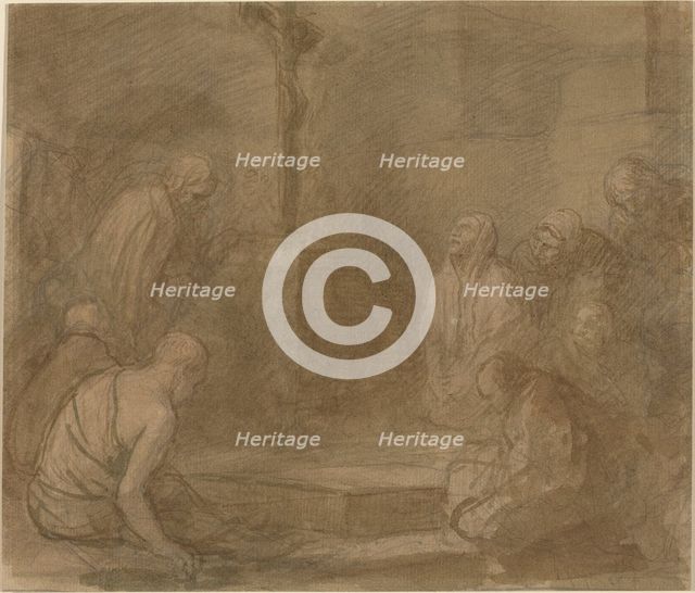 At the Foot of the Cross. Creator: Alphonse Legros.