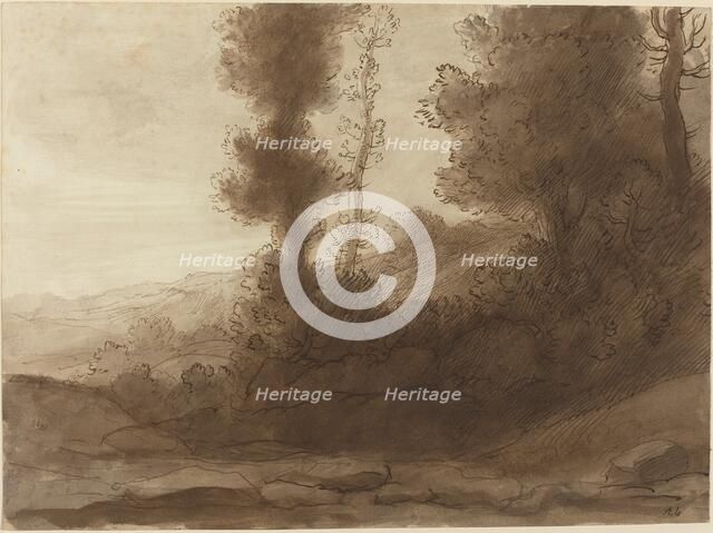 At the Foot of the Hill. Creator: Alphonse Legros.