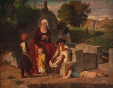 At the fountain, between 1833 and 1886. Creator: Louis Matout