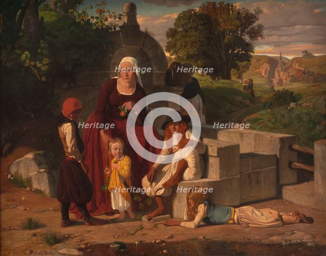At the fountain, between 1833 and 1886. Creator: Louis Matout.