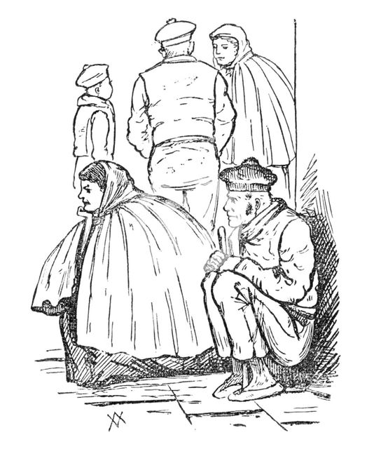 At the Galway Assizes: group of Arran Islanders, 1881.  Creator: Wallis Mackay.
