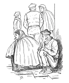 At the Galway Assizes: group of Arran Islanders, 1881. Creator: Wallis Mackay