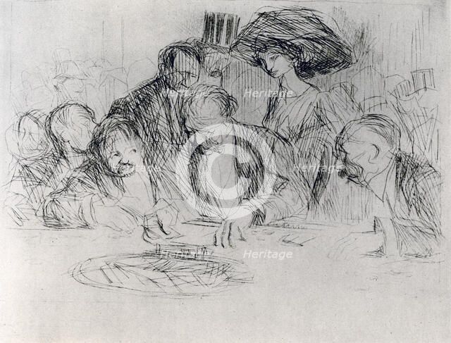 'At the Gambling Table', 1925.Artist: Jean Louis Forain