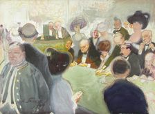 At the gaming table, 1909. Creator: Antti Faven