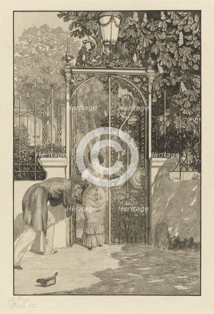 At the Gate (Am Thor), 1887. Creator: Max Klinger.