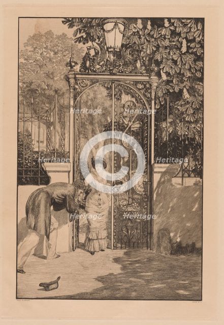At the Gate (Am Thor), 1887. Creator: Max Klinger.