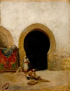 At the Gate of the Seraglio, c1870. Creator: Mariano Jose Maria Bernardo Fortuny y Carbo