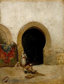 At the Gate of the Seraglio, c1870. Creator: Mariano Jose Maria Bernardo Fortuny y Carbo