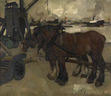 At the Harbour, c1915-1945. Creator: Oscar Verpoorten