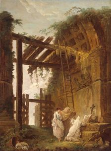 At the Hermit's, 1770. Creator: Hubert Robert