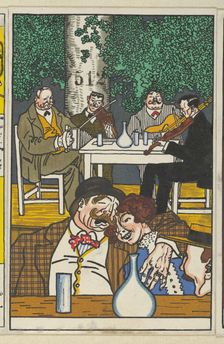 At the Heuriger (Beim Heurigen), 1911. Creator: Moritz Jung