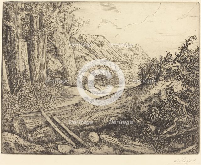 At the Home of the Woodcutters (Chez les bucherons). Creator: Alphonse Legros.