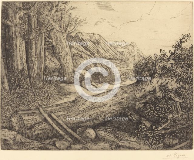 At the Home of the Woodcutters (Chez les bocherons). Creator: Alphonse Legros.