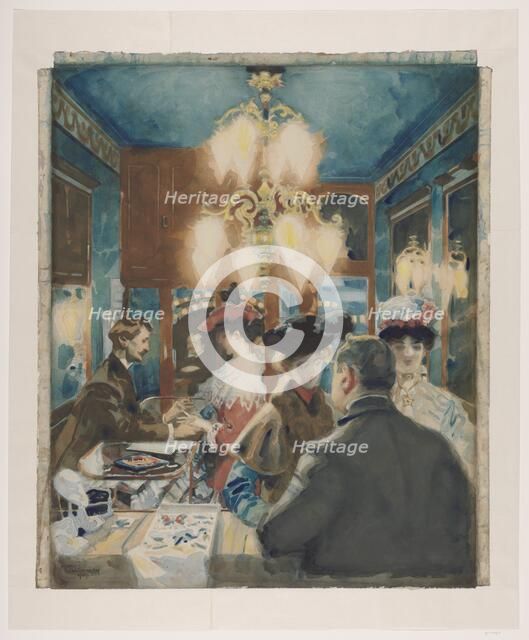 At the jeweler, 1909. Creator: Martin Monnickendam.