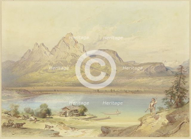 At the Lake Lucerne, 19th century. Creator: Leopold Rottmann.