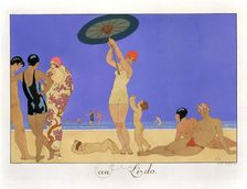 At the Lido 1920. Artist: Henri Reidel