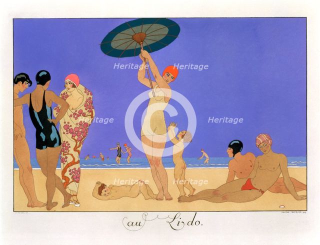 'At the Lido', 1920. Creator: Henri Reidel.