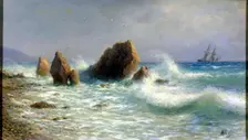 At the Livadia shore 1895. Artist: Lev Felixovich Lagorio
