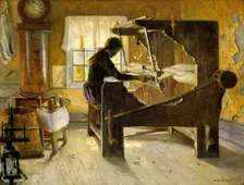 At the Loom, 1890. Creator: Gustav Wentzel