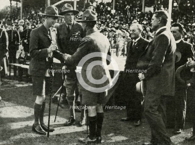 'At the Parade of Boy Scouts and Girl Guides, Adelaide, Australia, 1927', 1937. Creator: Unknown.