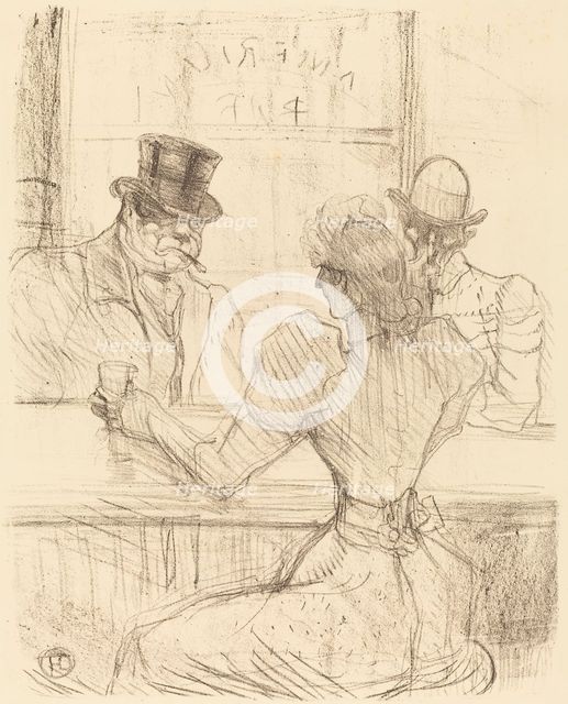 At the Picton Bar, rue Scribe (Au bar Picton, rue Scribe), 1896. Creator: Henri de Toulouse-Lautrec.