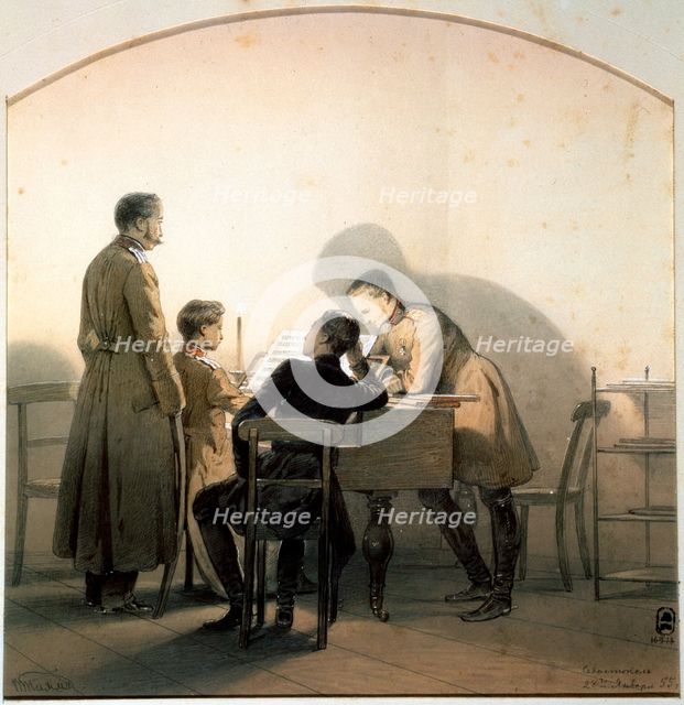 At the Piano', 1855. Creator: Timm, Vasily (George Wilhelm) (1820-1895).
