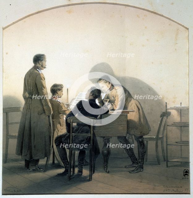 At the piano, 1855. Artist: Timm, Vasily (George Wilhelm) (1820-1895)