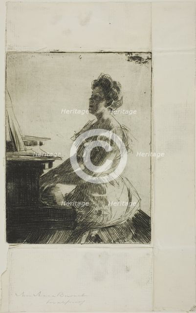 At the Piano, 1900. Creator: Anders Leonard Zorn.