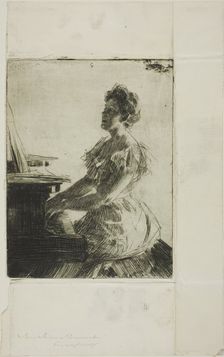 At the Piano, 1900. Creator: Anders Leonard Zorn