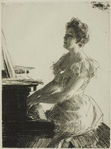 At the Piano, 1900. Creator: Anders Leonard Zorn