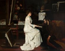 At the Piano, between 1882-1886. Creator: Stanislaw Lentz