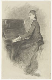 At the Piano, ca. 1887. Creator: Theodore Robinson