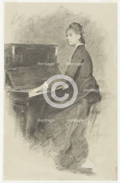 At the Piano, ca. 1887. Creator: Theodore Robinson.