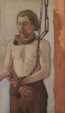 At the Pillory; In Irons, 1900. Creator: Juho Rissanen