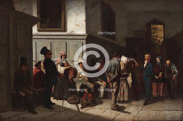 At the police station, 1857. Creator: D'Unker, Carl (1828-1866).