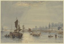 At the port of Mainz, 1876. Creator: Ernst Morgenstern